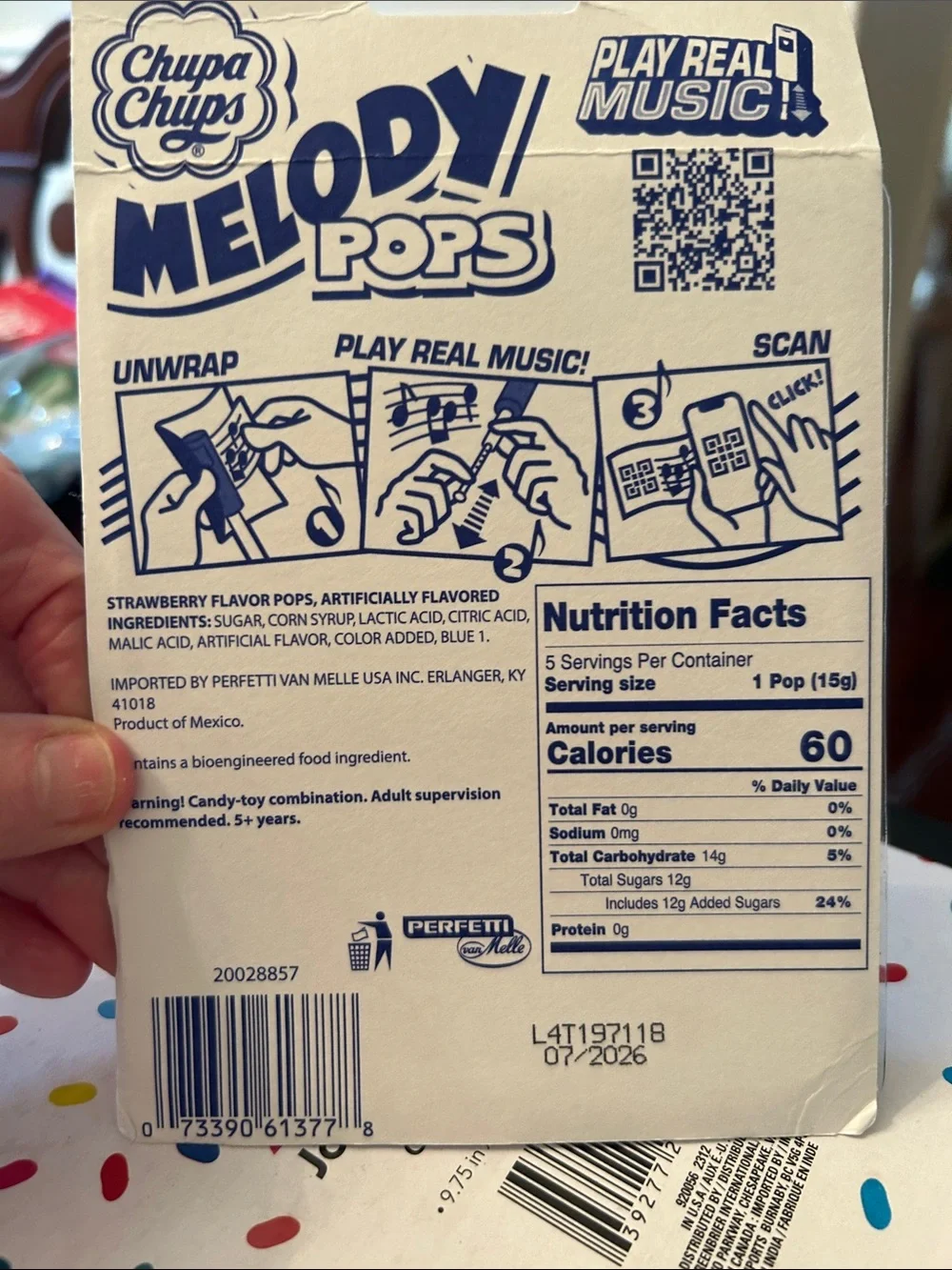 Melody Pops Party Cake Candles - Red & Blue (Pack of 5)